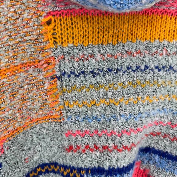 Sincerely Jules Cozy Boho Wool Blend Colorblock Multicolor Sweater Women Small - Picture 3 of 8